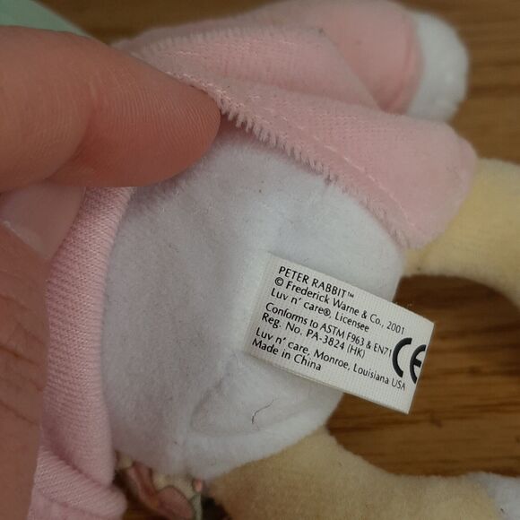 2001 Peter Rabbit FROG Mini plush by Luv n' Care Beatrix Potter Mr Jeremy Fisher - Picture 7 of 10